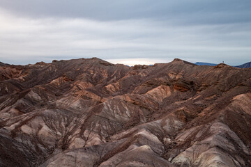 Zabriskie Point. It is a part of the Amargosa Range located east of Death Valley in Death Valley National Park in California, United States.
