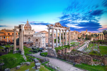 Obraz na płótnie Canvas Roman Forum - Colosseum Archaeological Park