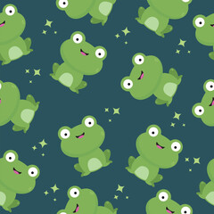 seamless vector pattre with frogs