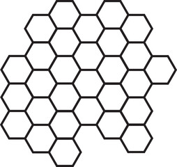 Background with hexagons, honeycombs vector icon