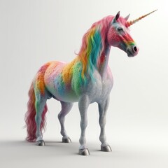 Obraz na płótnie Canvas unicorne, rainbow,
