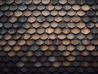 Rustikales Flair: Dachstruktur aus Holz, natürlicher Charme, robuste Ästhetik, visuelle Tiefe - Ideal für Hintergründe, Architektur, kreative Designprojekte, Generative AI 2