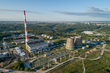 Combined heat and power plant in Vilnius. Cogeneration Power Plant Construction Area in Vilnius,...