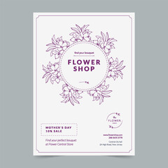 Flower Shop Sale Flyer Template. A clean, modern, and high-quality design of Flyer vector design. Editable and customize template flyer































































