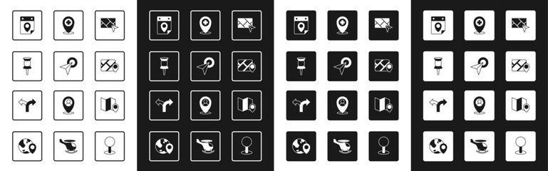 Set City map navigation, Infographic of city, Push pin, Travel planning calendar, Location with cross hospital, Folded location marker and Road traffic sign icon. Vector