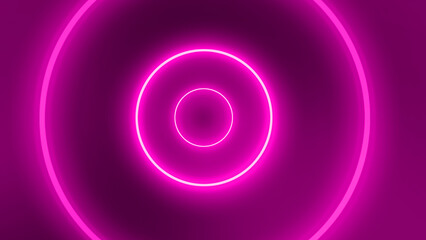 glowing neon sign circle