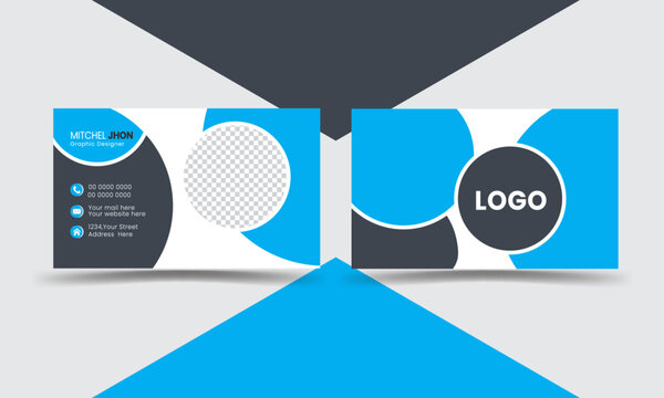 Minimalist modern creative Double sided corporate business card template. most relevance business card design. Horizontal and vertical layout. Vector illustration.