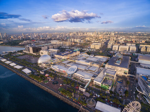 SM Mall of Asia in Bay City, Pasay, Manila, Philippines. Beautiful Cityscape and one of the largest Mall in Asia