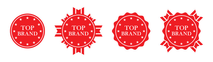 Top brand label icon, vector illustration