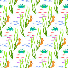 Seamless patterns of organisms living in eelgrass beds