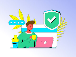 Internet finance and wealth management investment flat vector concept operation hand drawn illustration
