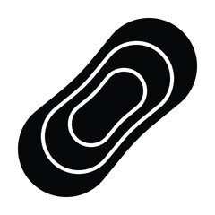 sanitary pad icon, sanitary vector, pad illustration