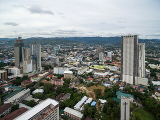 Fototapeta na wymiar Cebu City Cityscape with Skyscraper and Local Architecture. Province of the Philippines located in the Central Visayas