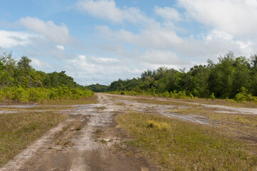 Peleliu Airport in Palau Island. Micronesia