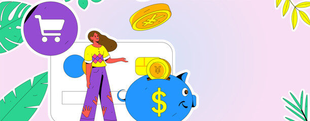 Internet finance and wealth management investment flat vector concept operation hand drawn illustration
