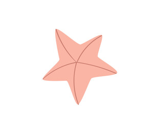 Concept Fish sea ocean star fauna. This illustration features a flat, vector design of an ocean starfish in a cartoon style. Vector illustration.