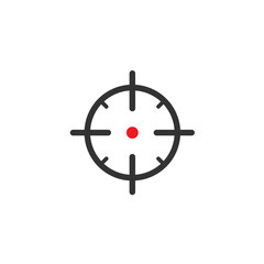 Target aim vector icon . 