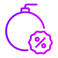 bomb gradient icon
