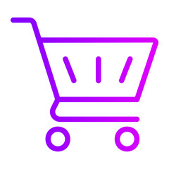 shopping cart gradient icon