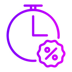 stopwatch gradient icon