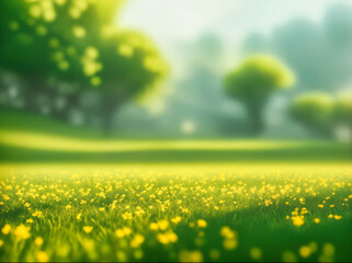 beautiful natural landscape with bokeh in Background.