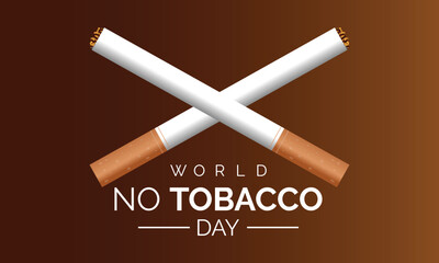 world no tobacco day. Banner or poster 
 Vector illustration. creative design stop smoking.