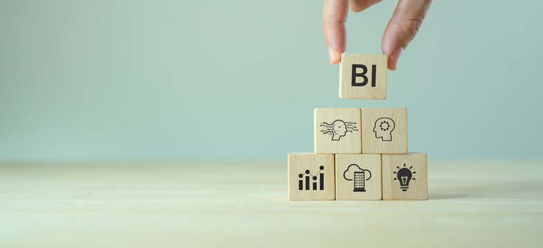 BI-Business intelligence. The process of leveraging data driven insights to make informed decisions. Using AI for the big data analytics. Utilizing data driven decision making to improve performance.