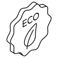 Premium download icon of eco label 