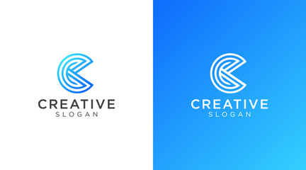 Colorful Letter C logo design for various types of businesses and company