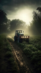 Fototapeta premium Concept of agriculture and farming in a rural environment. AI generated