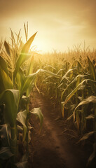 Concept of agriculture and farming in a rural environment. AI generated