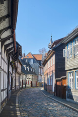 Fototapeta na wymiar Altstadt-Impressionen in Goslar, Norddeutschland, Niedersachsen. 