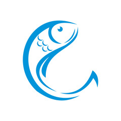 fish icon vector illustration symbol