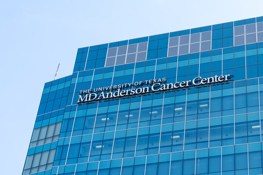 Houston, Texas, USA - March 9, 2022: The University of Texas MD Anderson Cancer Center in Houston. MD Anderson Cancer Center is one of the original three comprehensive cancer centers in the US