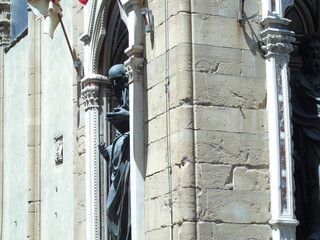 detail of the facade of a building