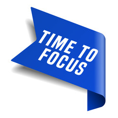 Colorful vector flat design banner time to focus. This sign is well adapted for web design.