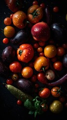 Assortment of healthy vegetables, beautiful product photography with soft shaddows, healthy lifestyle nutrition and eating - Generative Ai