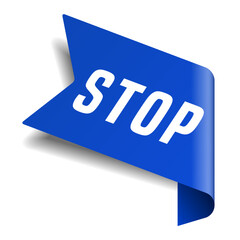 Colorful vector flat design banner stop. This sign is well adapted for web design.
