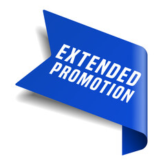 Colorful vector flat design banner extended promotion. This sign is well adapted for web design.