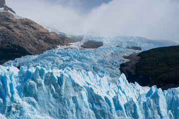 View of Upsala glacier, Santa Cruz Province, Argentina. The Upsala Glacier is a large valley glacier on the eastern side of the Southern Patagonian Ice Field.