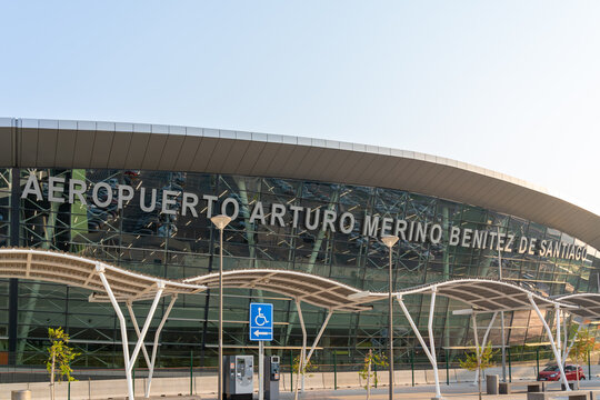 Arturo Merino Ben&iacute;tez International Airport in Pudahuel, Santiago, Chile -  February 12, 2023. Arturo Merino Benitez Airport is Chile's largest aviation facility and busiest international airport. 