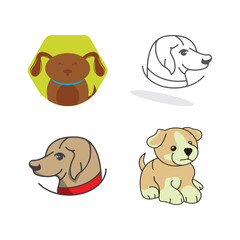 Dog logo vector design icon