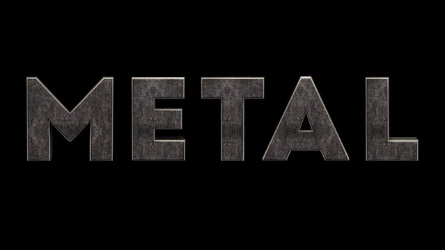 3D Metal Text, Alpha Channel
