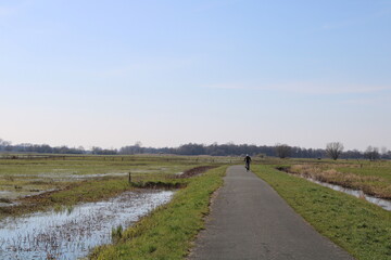 Flooded Marshland in Northwestern Germany, close to the River Hamme | Travelling from Bremen to Stade and Otterndorf on the 