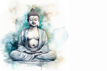 statue of buddha, Generative AI - obrazy, fototapety, plakaty