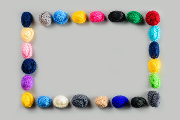 Head remote knitted hat. Protection in cold and windy weather.