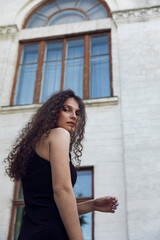Fototapeta premium woman, beautiful, female, dress, model, elegant, fashion, young, caucasian, background, style, people, stylish, person, portrait, vintage, pretty, adult, attractive, beauty, sexy, women, sensuality, u