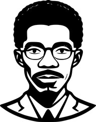Fototapeta premium Black History - Minimalist and Flat Logo - Vector illustration