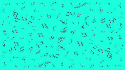Musical notes vector illustration background