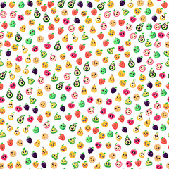 Fruits pattern seamless background vector illustration